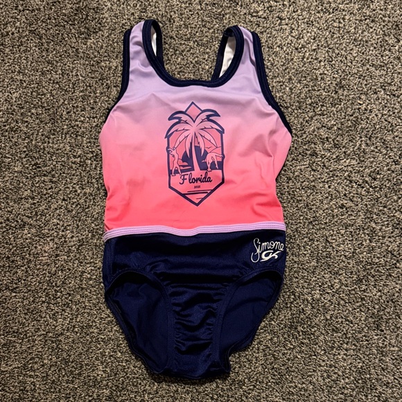 GK Other - GK Kids leotard in Pink and Navy with Florida Graphic
